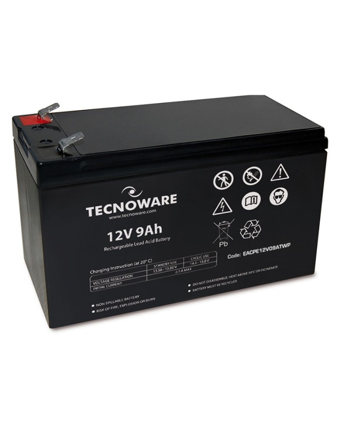Power battery tecnoware 12v 9ah faston 6,3 mm