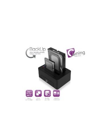 Ewent docking station usb3.1 hdd/ssd sata da 2,5 e 3,5 pollici (ew7014)