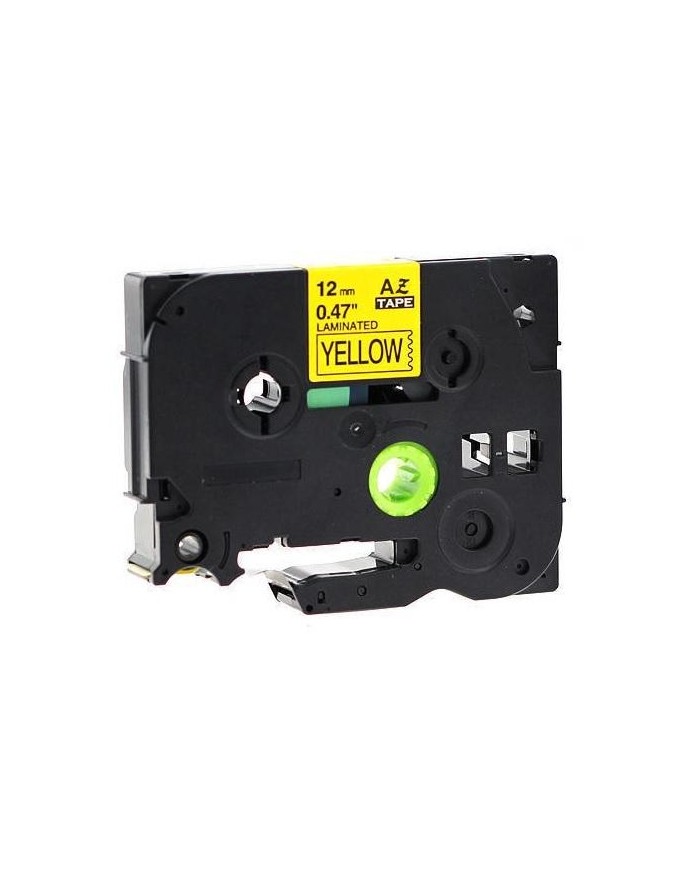 Nastro compatibile laminato nero su giallo (12mm x 8m) per brother tze-631