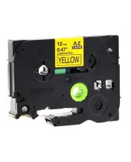 Nastro compatibile laminato nero su giallo (12mm x 8m) per brother tze-631