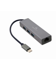 Techmade gembird hub usb-c gygabit 3.1 adattatore 3 port