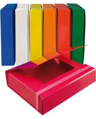 Cartella progetti d.7 elastico piatto lucido colori assortiti (dorso 7cm)