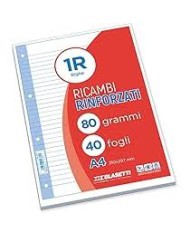 Ricambi rinforzati per raccoglitore 1r 80 grammi a4