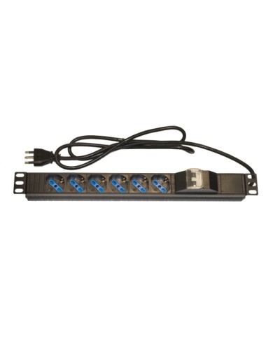 Link multipresa alimentazione per rack 19 con 6 prese universali tripolari/schukomagnetotermica (lk10050) Link multipresa alimentazione per rack 19 con 6 prese universali tripolari/schukomagnetotermica (lk10050)