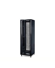 Mach power rack a pavimento 37 unità 600x800x1800 con 4 ventole, 4 ruote e 4 montanti, laterali removibili, colore nero