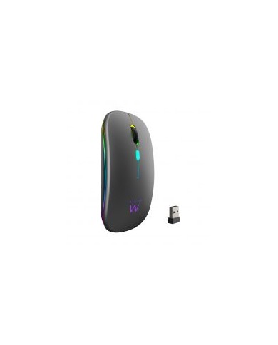 Ewent mouse wireless ricaricabile con 2 connessioni,dpi 800/1200/1600, silent click,rgb (ew3242)