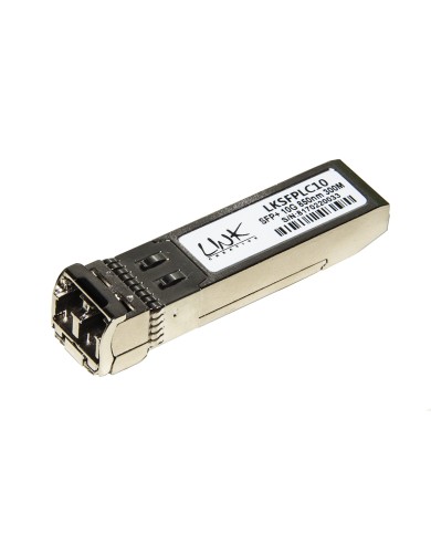 Link modulo minigbic (sfp+) multimode lc duplex 10gbps 850nm 300 mt con ddm(lksfplc10)