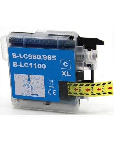 Cartuccia compatibile (lc980c, lc1100c, lc-985c) per brother mfc5890, dcp-j125 (18ml)