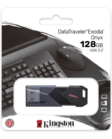 Kingston pen drive 128gb usb 3.2 exodia onyx
