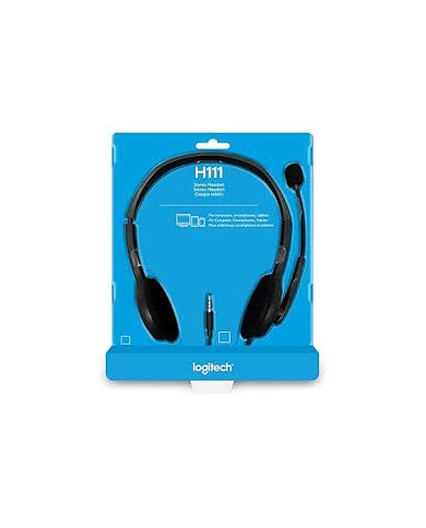 Logitech cuffie  h111 cavo over-the-head stereo - nero - binaural - supra-aural - 32 ohm - 20 hz a 20 khz - 180 cm cavo