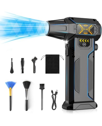 Ewent electric dust blower, 8 speed 150000 rpm compressed air blower, 10 kpa portable blower for pc, compr (ew5681)