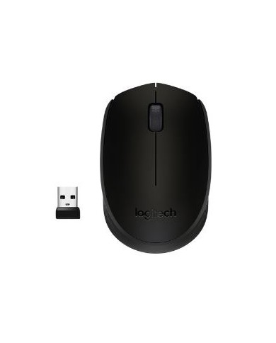 Logitech mouse b170 - radiofrequenza - usb 2.0 - ottico - nero - wireless - 1000 dpi - rotella di scorrimento