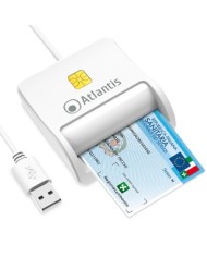 Atlantis lettore smart card x usb per firma digitale chip