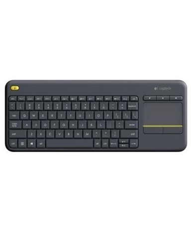 Logitech tastiera wireless k400 plus touchpad integrato black