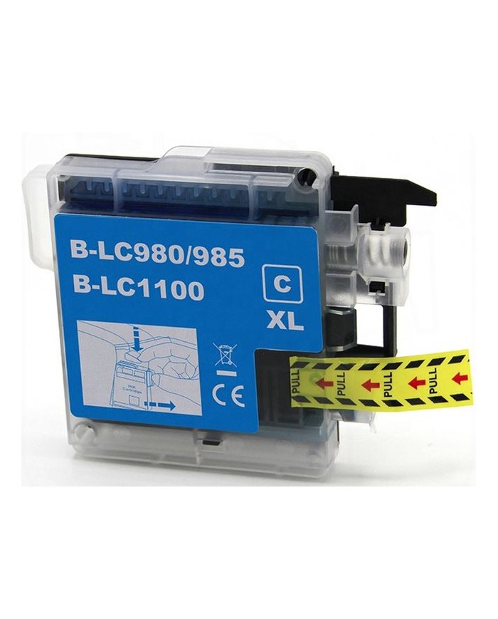 Cartuccia compatibile (lc980c, lc1100c, lc-985c) per brother mfc5890, dcp-j125 (18ml)