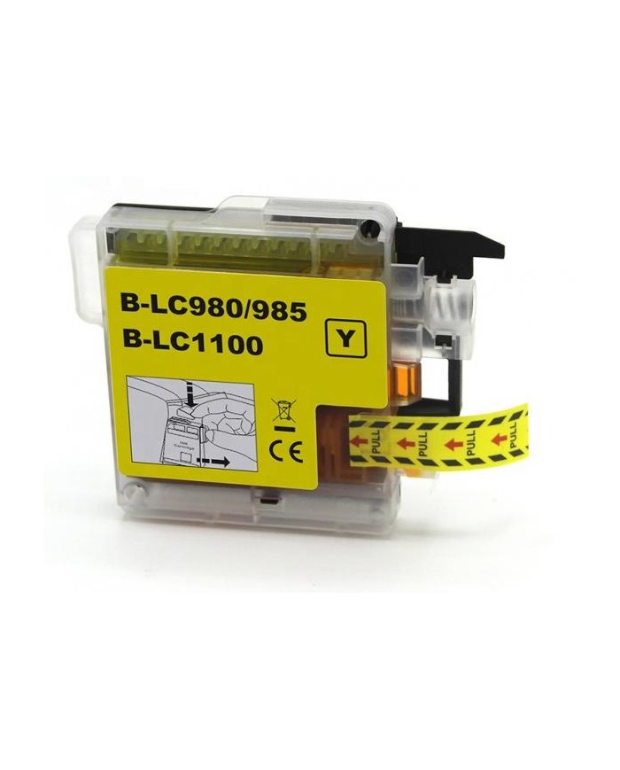 Cartuccia compatibile (lc980y, lc1100y, lc-985y) per brother mfc5890, dcp-j125 (18ml)