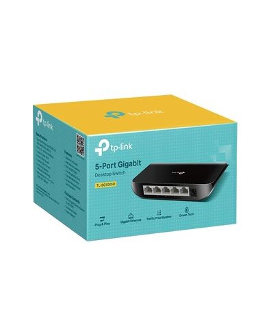 Tp-link switch ethernet tp-link tl-sg1005d 5 porte - gigabit ethernet - 10/100/1000base-t - 2 layer supportato - coppia incrocia