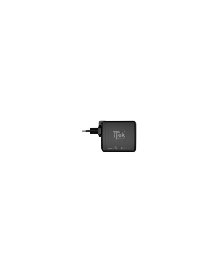 Itek caricabatteria da muro da 60w, 6a(2x3a) con 2 porte: 1xtype-c pd, 1xqc3.0, smart ic