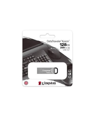 Kingston pen drive 128gb 200mb/s metal usb 3.2 gen 1