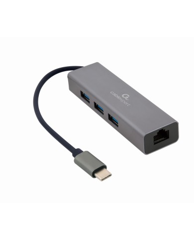 Techmade gembird hub usb-c gygabit 3.1 adattatore 3 port