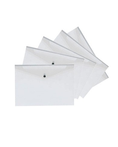 Busta con bottone trasparente a4 32,7x23,5cm