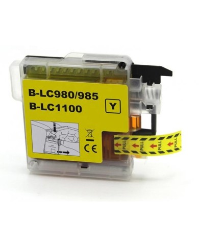 Cartuccia compatibile (lc980y, lc1100y, lc-985y) per brother mfc5890, dcp-j125 (18ml)