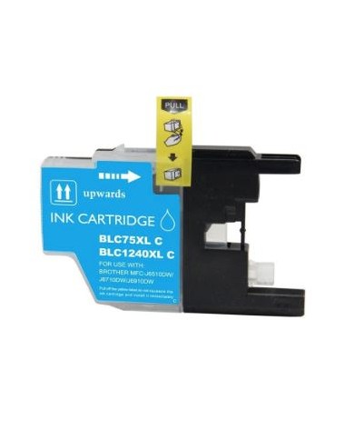 Cartuccia compatibile (lc-1220cxl, lc-1240cxl, lc-1280cxl) per brother dcp-j525w (16,6ml) ciano