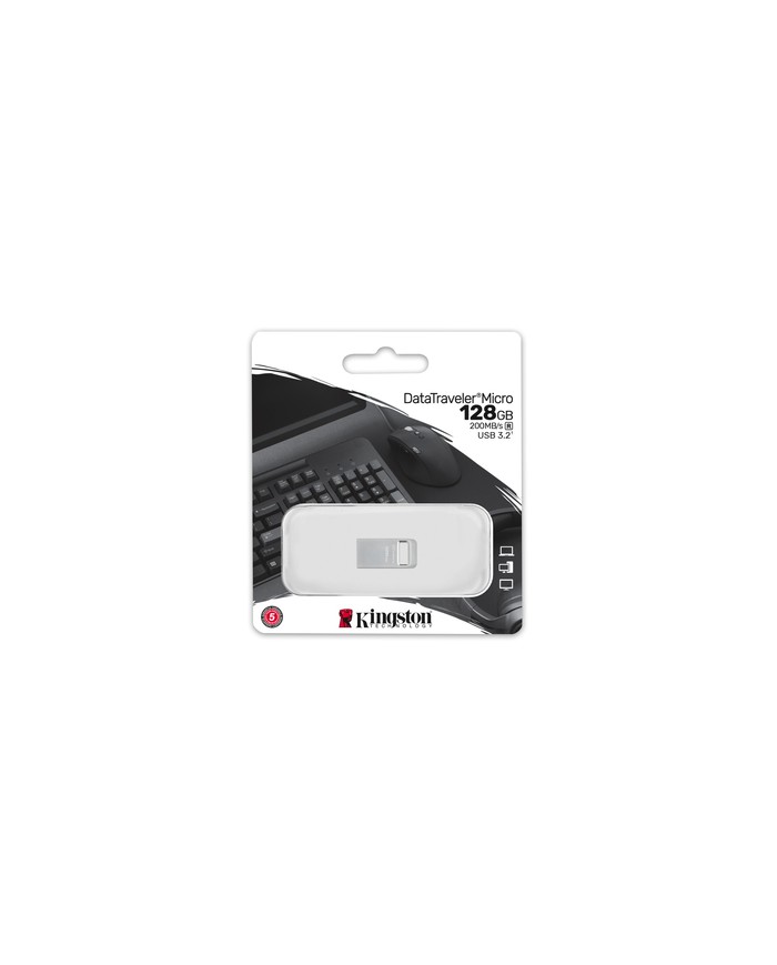 Kingston pen drive 128gb 200mb/s metal usb 3.2 gen 1
