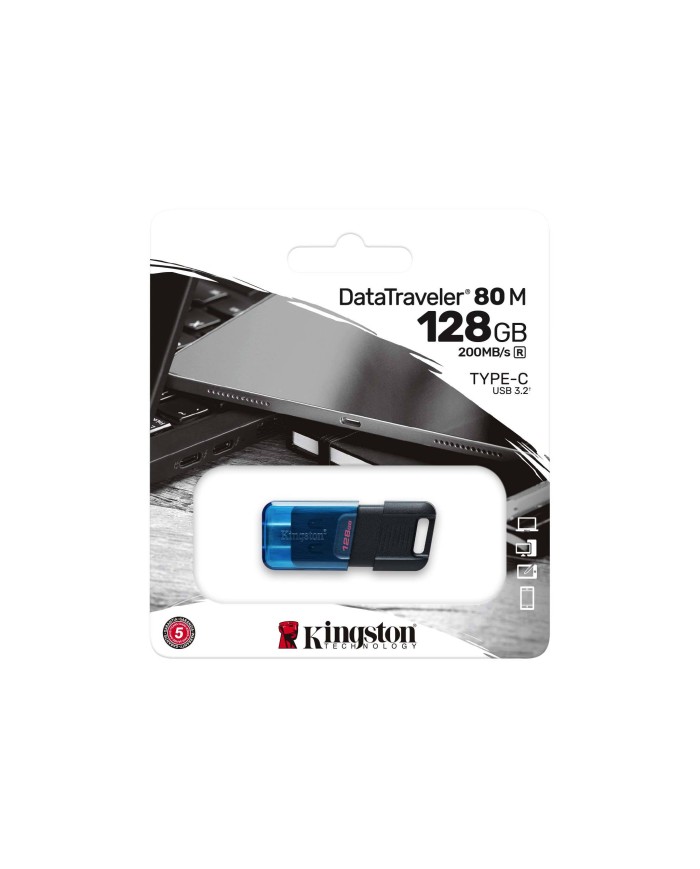 Kingston pendrive usb 3.2 type-c 128gb (dt80m-128gb)