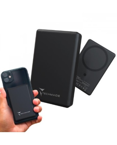 Techmade powerbank slim 7.9mm wireless magnetico 5000mah