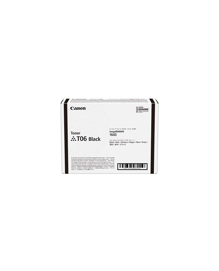 Canon t06 toner black 20.500pp x ir1643if i-sensys x 1643p (include il tamburo) 3526c002