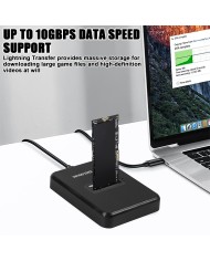 Ewent docking station usb 3.2 gen2 10gbps per m.2 nvme&sata, cavo usb-c (ew7066)