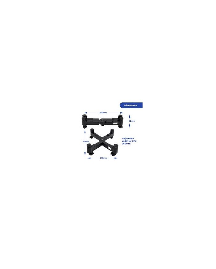 Ewent supporto a x regolabile per case atx con 4 ruote  (ew1292)