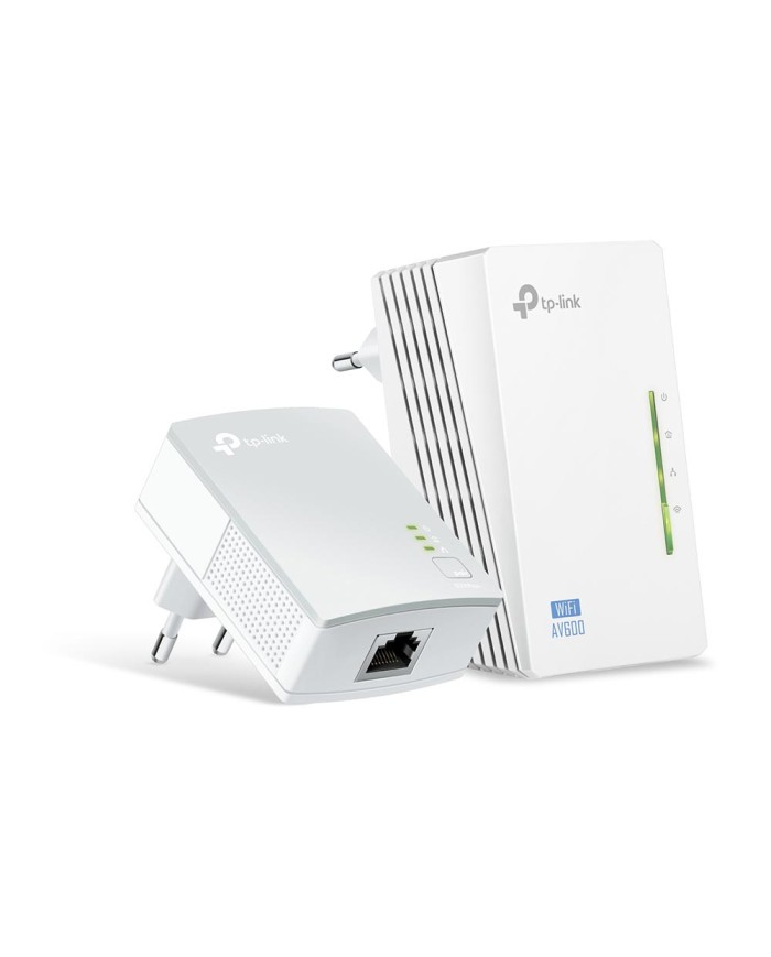 Tp-link adattatore powerline wireless n extender tl-wpa4220kit conf.2pz av600 300mbps 2 porte ethernet