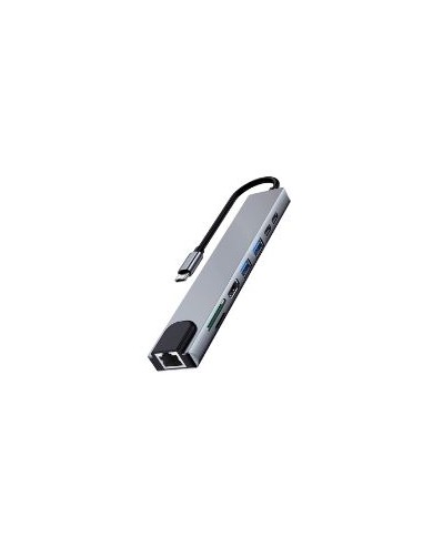 Ewent usb-c a dock multiport 8 in 1, hdmi | usb-c pd | usb-a | lan (ew1146)
