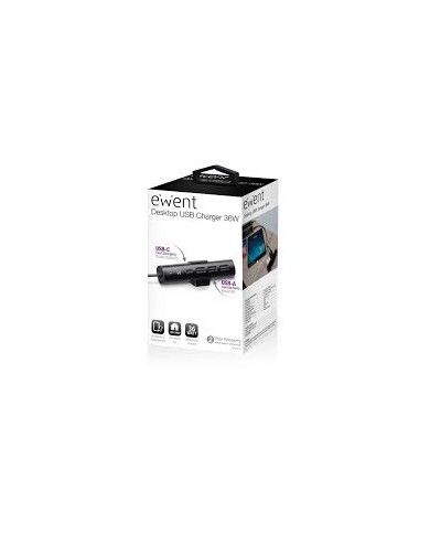 Ewent caricatore da tavolo 4 porte usb  (ew1317)