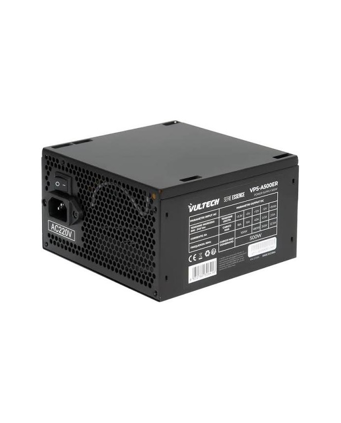 Vultech psu alimentatore atx essence 500w ventola 12cm termo