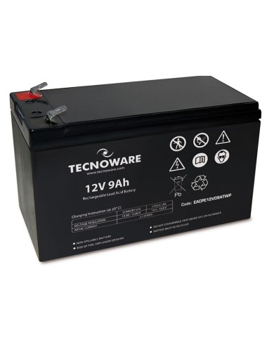 Tecnoware batteria 12v 9.0ah faston 6,3mm eacpe12v09atwp