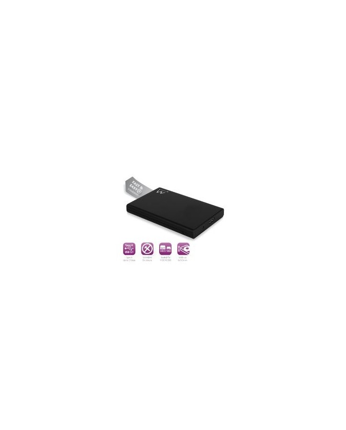 Ewent box per hdd/ssd sata da 2.5 pollici usb 3.1 ,senza viti (ew7044)