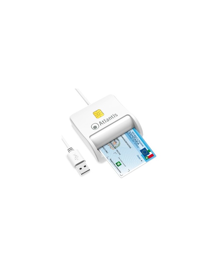 Atlantis lettore smart card x usb per firma digitale chip