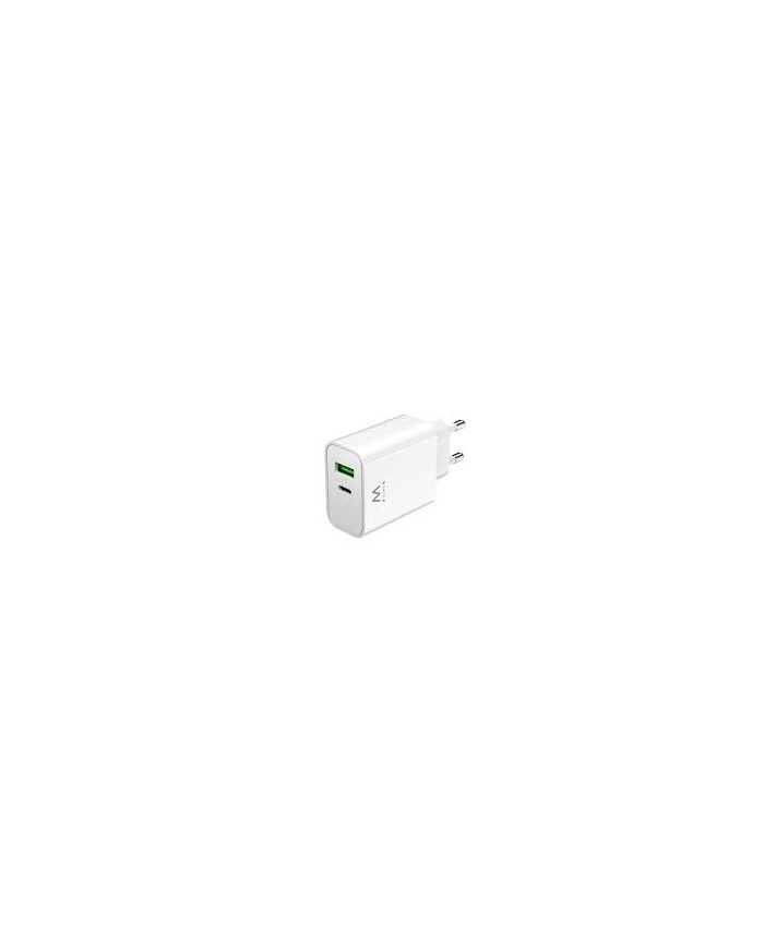 Ewent caricabatterie gan fast usb-c pd e usb-a qc3.0 compatto 30w (1325)