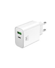 Ewent caricabatterie gan fast usb-c pd e usb-a qc3.0 compatto 30w (1325)