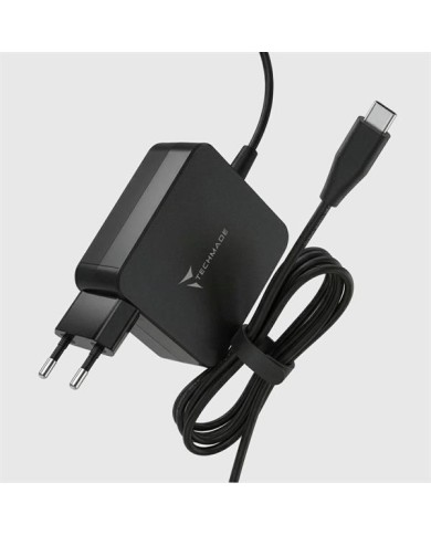 Techmade alimentatore universale usb type-c 65w per pc/n 1,8 metri. compatibile pc e macbook