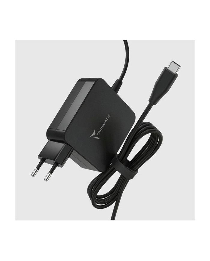 Techmade alimentatore universale usb type-c 65w per pc/n 1,8 metri. compatibile pc e macbook