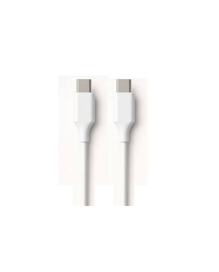 Ewent cavo usb 2.0 type-c, c/c m/m, awg30, pd 60w, dati 480mbps, pvc, bianco, 2m (ec1084)