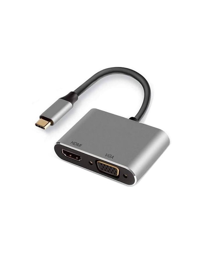 Ewent usb type c a hdmi 4k/30hz e vga fhd, 1x usb 3.2, 1x usb-c pd  (ew9700)