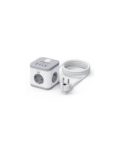 Ewent multipresa mini a torretta 3 posizioni + pd2xusb-c + 2xusb (ew3863)