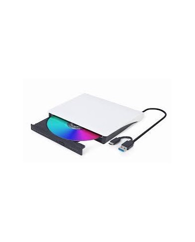 Techmade gembird masterizzatore dvd usb esterno,black white