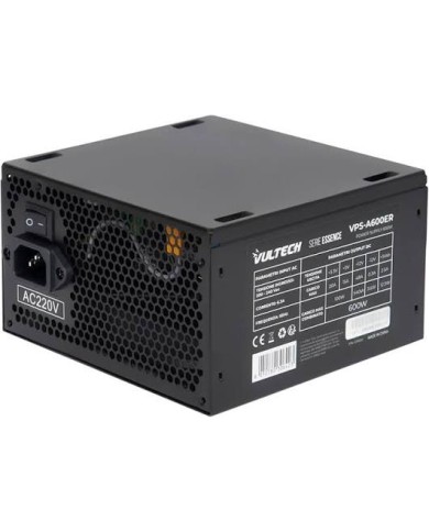 Vultech psu alimentatore atx essence 600w ventola 12cm termo
