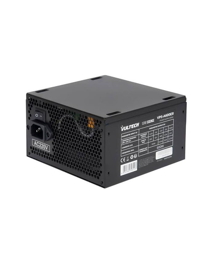 Vultech psu alimentatore atx essence 600w ventola 12cm termo